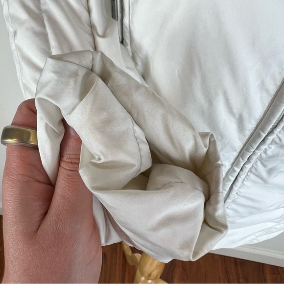 Add Down Revolve Puffer Coat White Jacket Size 2 - Picture 6 of 13